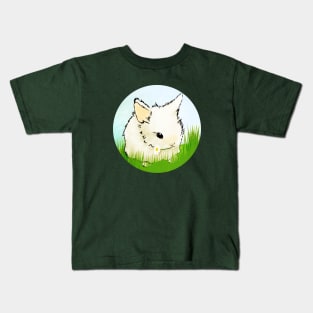 bunny with daisy flower Kids T-Shirt